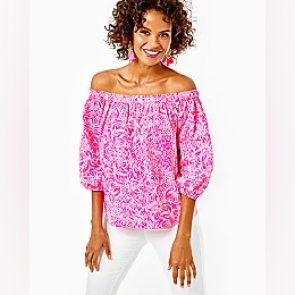 Lilly Pulitzer Winifred Off-The-Shoulder Top (XL)
